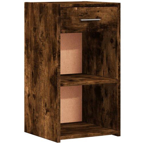 Maison Chic Nočna omarica - Nočna miza dimljeni hrast 35x34x65 cm inženirski les, (21688575) Slike