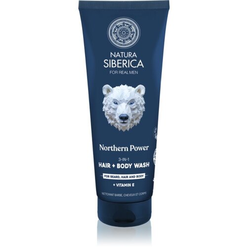 Natura Siberica Arctic Wild Northern Power gel za pranje za kosu, bradu i tijelo za mu&amp;scaron;karce 200 ml Slike