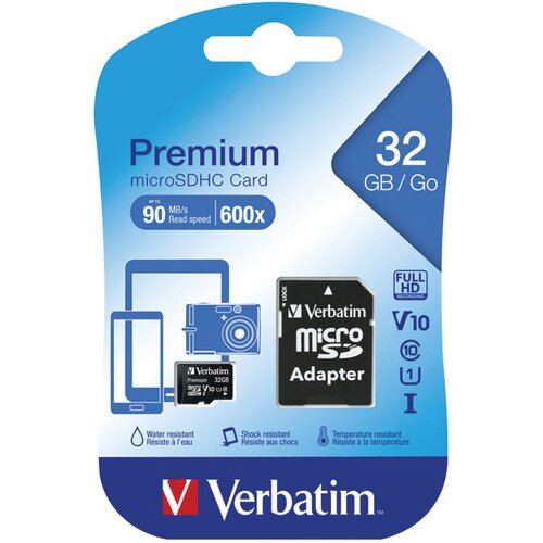  KARTICA MEMORIJSKA MICRO SDHC 32GB VERBATIM 44083 BLISTER Cene