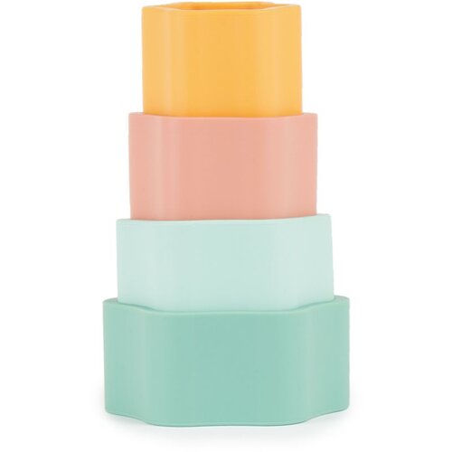 bieco Silicone Stacking Tower Flower aktivnostna igrača 12 m+ Tropical Vibes 4 kos Cene