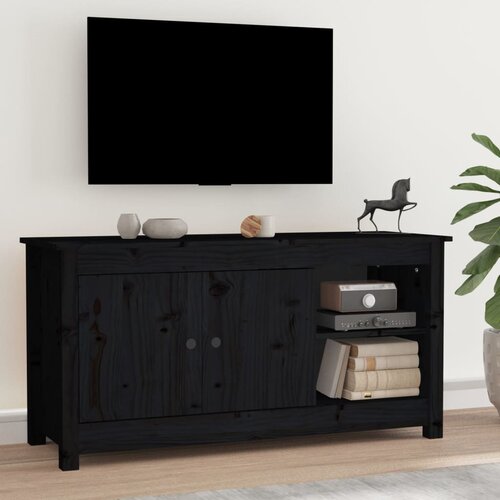 The Living Store TV omarica črna 103x36,5x52 cm trdna borovina - TV Omarica, (21375698) Slike