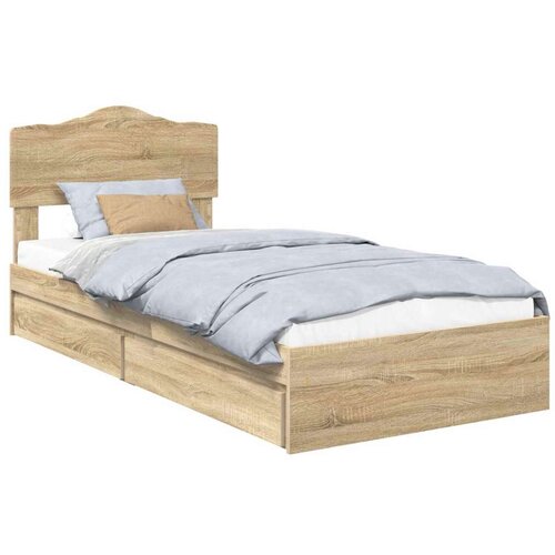  Krevet s od storage Sonoma hrast 75 x 190 cm Konstruirano drvo Slike