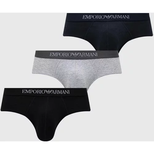 Emporio Armani Underwear Pamučne slip gaćice 3-pack boja: tamno plava