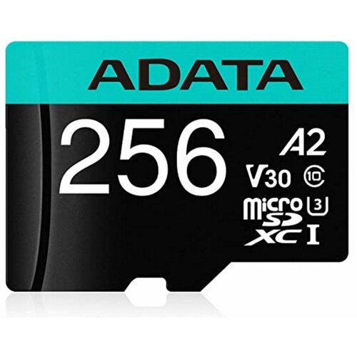 Adata UHS-I U3 MicroSDHC 256GB V30S class 10 + adapter AUSDX256GUI3V30SA2-RA1 memorijska kartica Slike