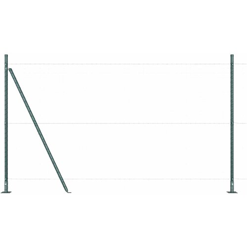 vidaXL Ograjni stebri 7 pcs Zelena Ø32mm 160 cm Pocinkano jeklo, (5000094965) Cene