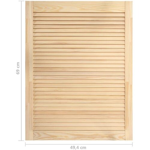  Vrata za omarico z letvicami 69x49,4 cm trdna borovina, (21413372) Slike