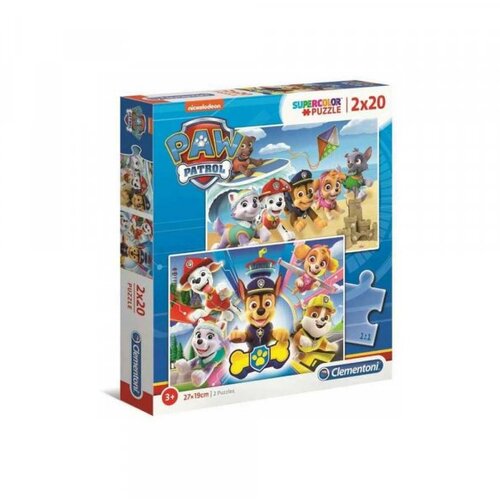 Clementoni puzzle 2X20 paw patrol Slike