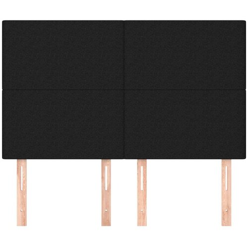  Uzglavlja 4 kom crni 72 x 5 x 78/88 cm od tkanine Slike