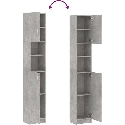 Kopalni&amp;scaron;ka omarica betonsko siva 32x25,5x190 cm iverna plo&amp;scaron;ča, (20579993) Slike