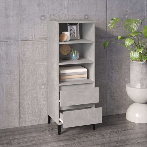  Visoka komoda boja betona 40 x 36 x 110 cm konstruirano drvo Slike