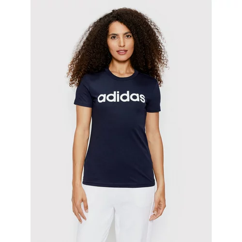 Adidas Majica Loungewear Essentials Logo H07833 Mornarsko modra Slim Fit