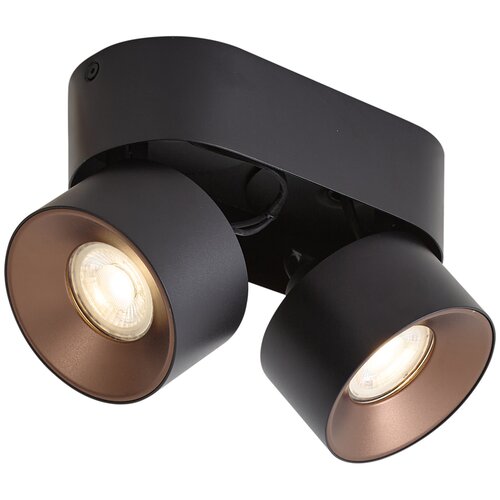QAZQA Modern Surface Spotlight Black GU10 50mm 2-Light Tiltable - Echo Slike