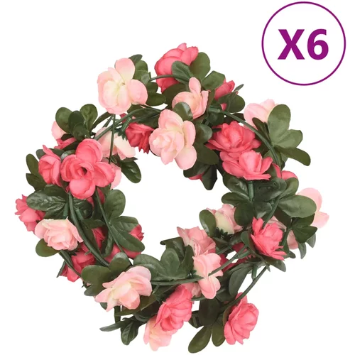  Vijenci od umjetnog cvijeća 6 kom boja ruža 240 cm