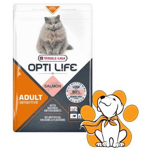 Opti Life Versele-Laga Cat Sensitive 7.5kg, Hipoalergena Ishrana Za Mačke, Losos Cene