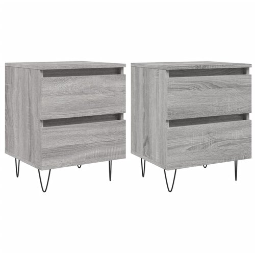 Maison Chic Dvo delni komplet Nočne omarice - Nočne mize siva sonoma 40x35x50 cm inženirski les, (21690422) Cene