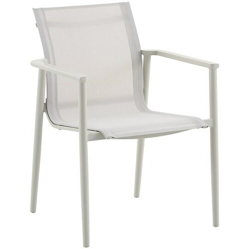  Vrtni stol Iris v setu (6 kos, &amp;Scaron; x G x V: 63 x 63 x 85 cm, Bela, Aluminij in tekstilen) Slike
