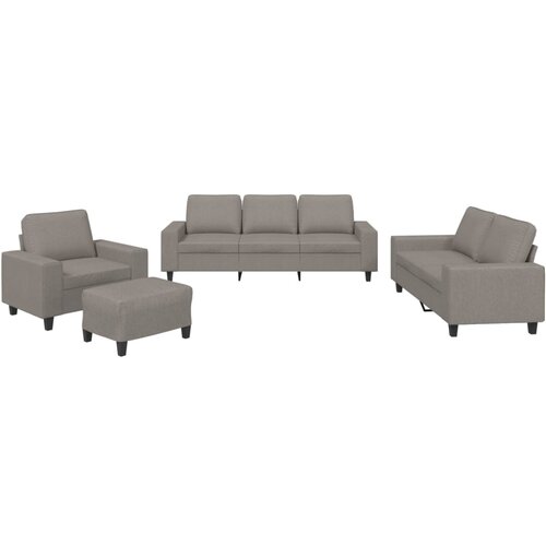 VidaXL 4-dijelni set sofa smeđesivi od tkanine Slike