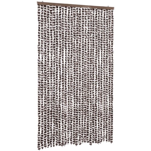 VidaXL Zavesa proti mrčesu rjava in bela 118x220 cm &amp;scaron;enilja, (21244748) Slike