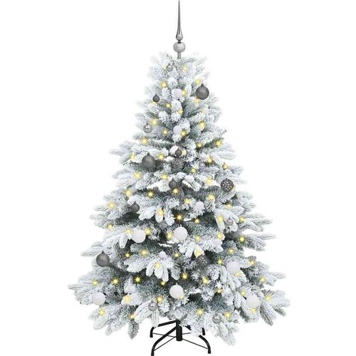 VidaXL Umjetno božićno drvce s stalakom Zelena 150 cm PE i PVC Slike