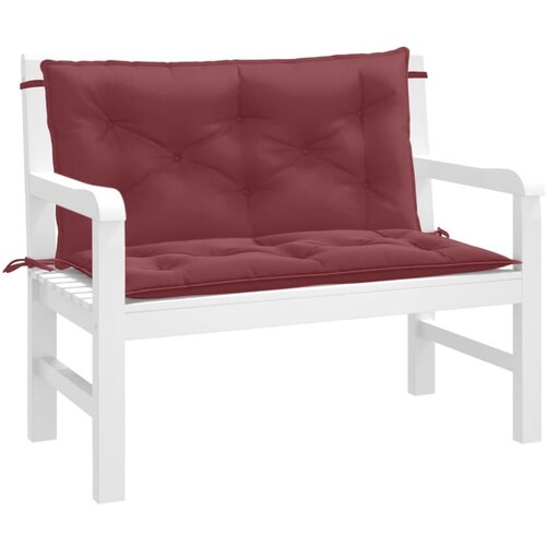  Jastuci za vrtnu klupu 2 kom Crvena vina 100x50x7 cm tkanina Cijene
