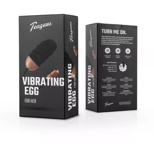 Teazers Ribbed Vibrating Egg With Remote Control Cene
