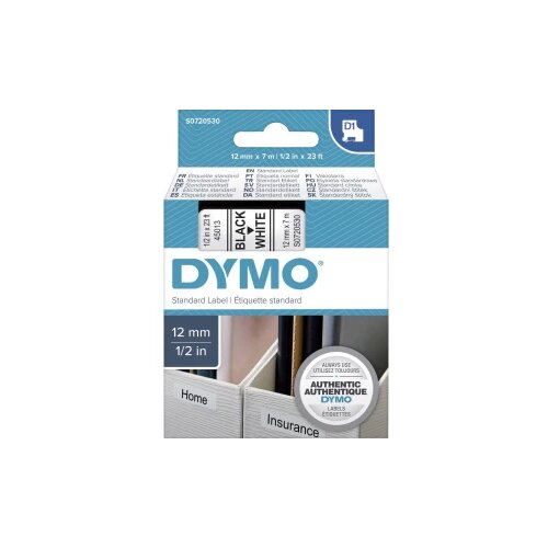 Dymo D1 45013 (S0720530) 12mm x 7m črn &ndash; White, etikete Cene
