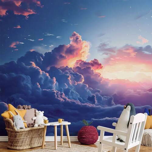  Foto tapeta - Night Concert in the Mountains: Clouds Illuminated by the Last Rays of the Sun 400x280 Cijene