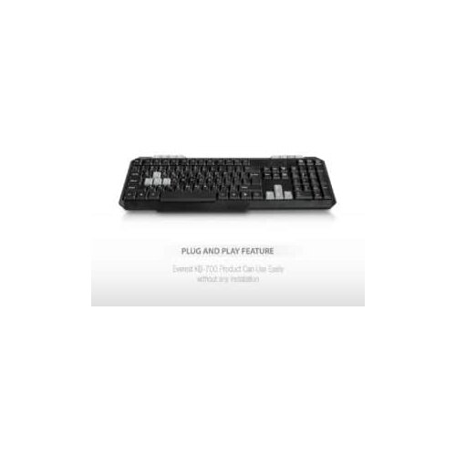  Tastatura Everest KB-700 crna USB BiH Layout Multimedia Cene