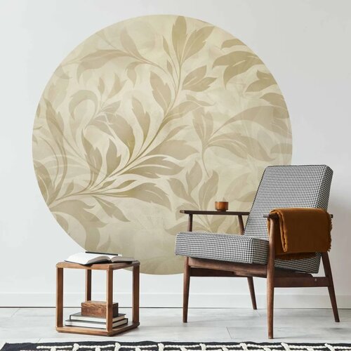  Okrugla fototapeta - Sand leaves and vines 140x140 Slike