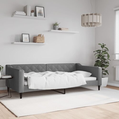 vidaXL Raztegljiva postelja temno siva 100x200 cm blago Cene