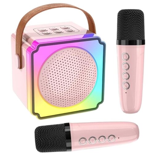  Karaoke/Zvučnik BT sa 2 mikrofona P8 ROZE Cene
