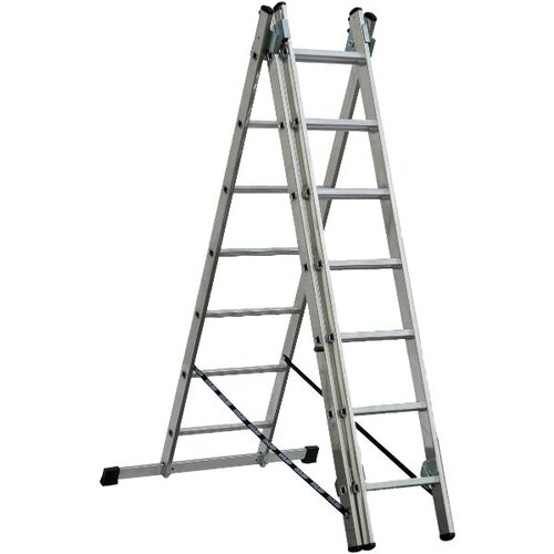 Elkop merdevine aluminijumske trodelne 3X7 gazišta Cene