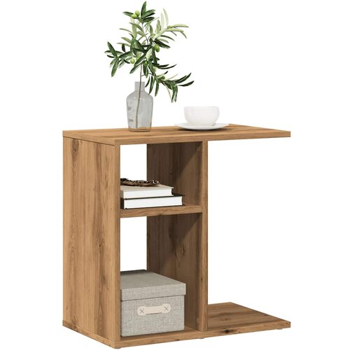 VidaXL Stranska mizica artisan hrast 50x30x50 cm inženirski les Slike