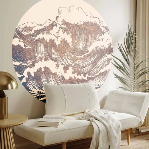  Okrugla fototapeta - Giant waves 140x140 Cijene