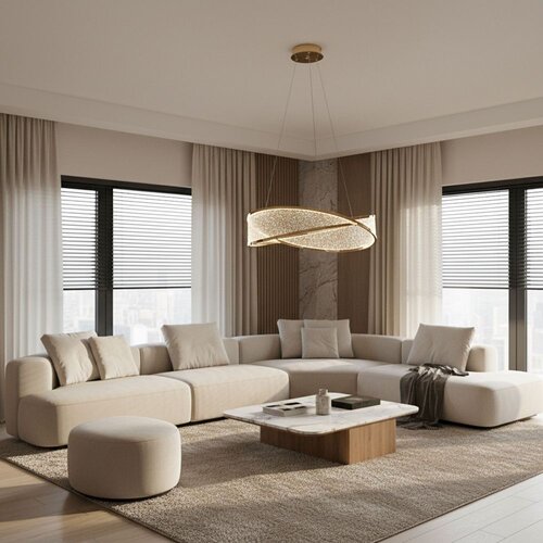 Toolight Visilna LED lampa G136-CP 50cm u Zlatnom Fini&amp;scaron;u Slike