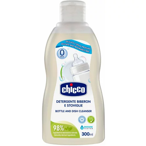 Chicco Sensitive Bottle and Dish Cleanser sredstvo za umivanje otroških predmetov 300 ml