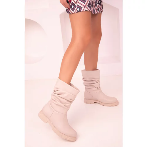 Soho Beige Women's Boots & Booties 17470