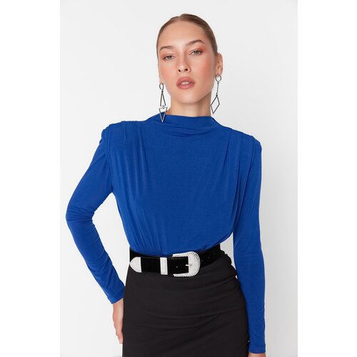 Trendyol Sax Knitted Draped Snap Body Body Slike