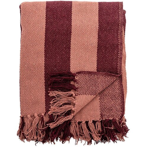Bloomingville Bordo rdeča odeja iz recikliranega bombaža 130x160 cm Frello &amp;ndash; Slike