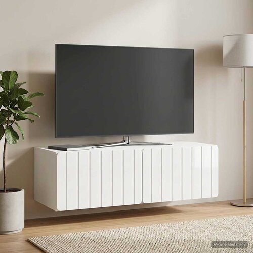 TV ormar za zid 98 x 41 x 30 cm Bijela visokog sjaja Slike