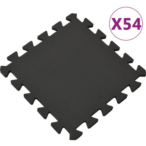 vidaXL Podne prostirke 54 kom 4,86 m² od EVA pjene crne Cijene