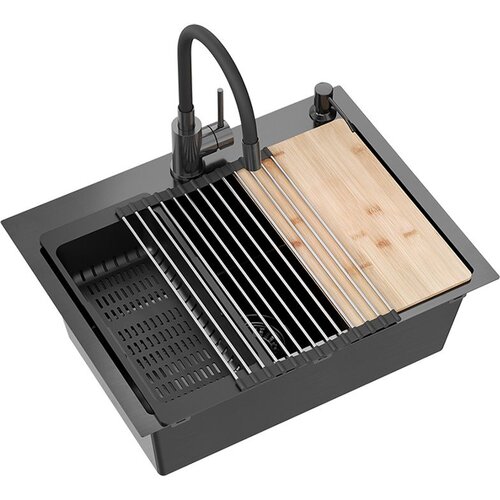 Quadron Čelični sudoper LUKE 110 WORKSTATION Black Cene