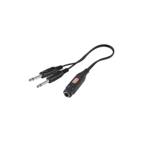 SpeaKa Professional JACK audio Y-adapter 2x JACK, muški 6.35mm/1x JACK, ženski 6.35mm, crn Cijene