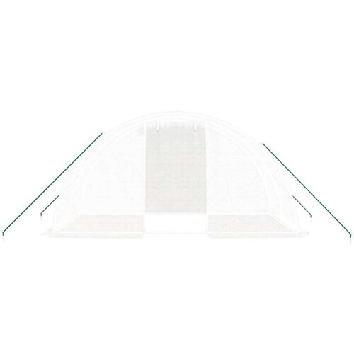  Staklenik s čeličnim okvirom bijeli 8 m&amp;sup2; 4 x 2 x 2 m Slike