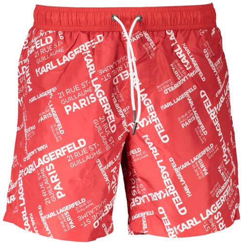 KARL LAGERFELD BEACHWEAR SWIMSUIT MEN'S BOTTOM RED Cene