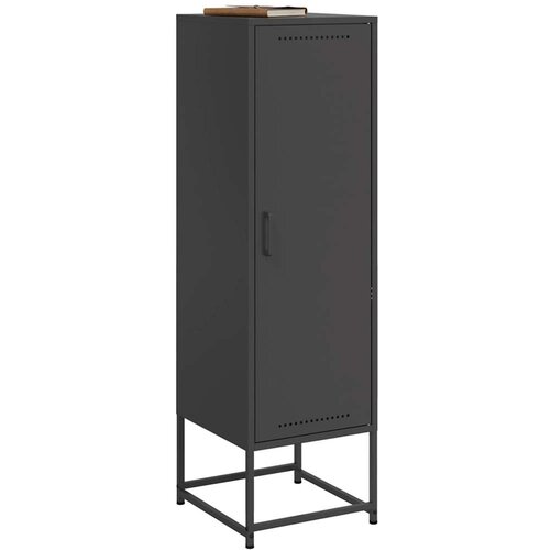  Visoka komoda crna 36x39x123 cm čelična Slike