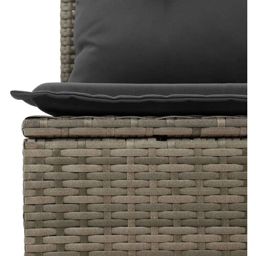 vidaXL 10-dijelni set vrtnih sofa od poliratana s jastucima sivi Cijene