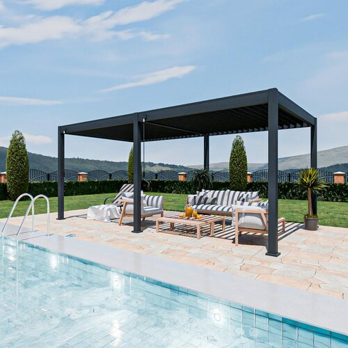 Gardenson Pergola Superior, Antracit, 3x6m Slike