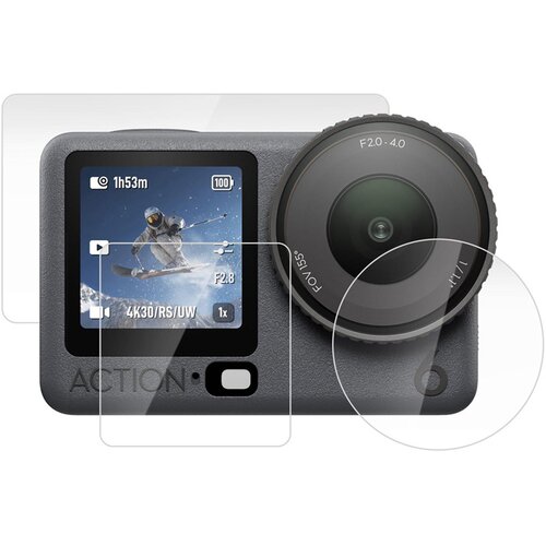 PULUZ KOMPLET KALJENIH STEKEL ZA DJI OSMO ACTION 6 3 DELI Z ZA&amp;Scaron;ČITO, (5000337140) Slike