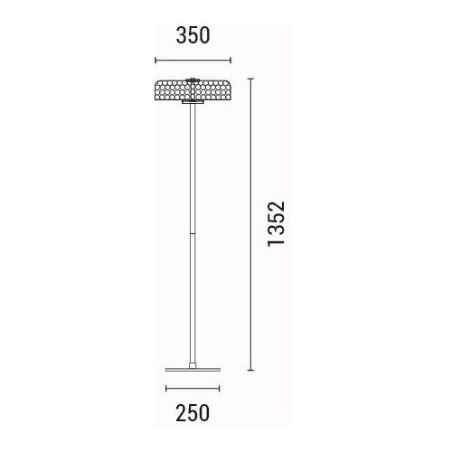  led podna lampa perforato LED/10W/230V 3000K sjajni hrom Slike